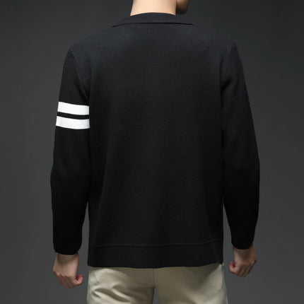 2025 autumn and winter high-quality semi high neck sweater as a base layer, men's winter new style, inner warm sweater