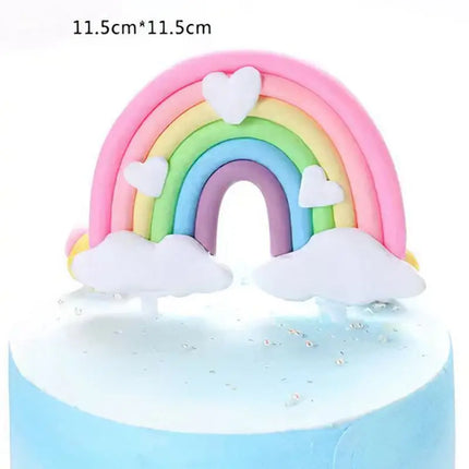 Rainbow Unicorn Cake Topper Birthday Cake Ornament Girl Unicorn Baby Shower 1st Birthday Party Kid Cake Dessert Christening Gift