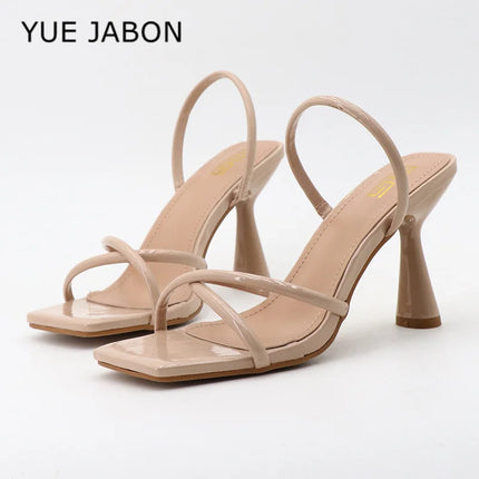 Nude Shoes Slippers Heels Beige Heeled Sandals Rubber High Heel Slippers Women Slides High Black White 2026 Shoes Women