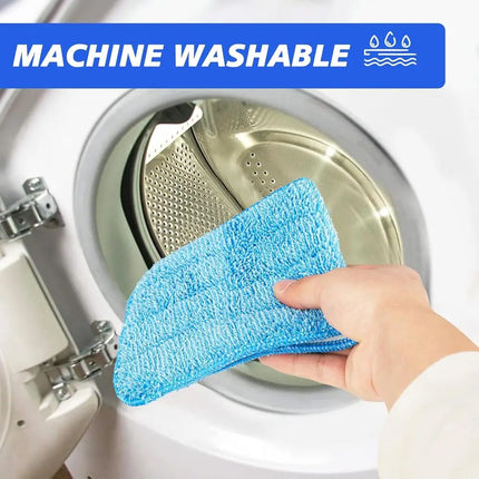 17.5 Microfiber Floor Cleaning Mop with Stainless Steel Handle, 2 Washable Pads for Wet and Dust Mopping on Hardwood, Vinyl, Lam