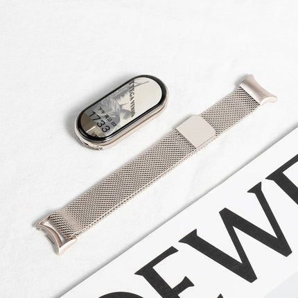 Milanese Magnetic Adjustable Metal Stainless Steel Braided Women's Mi 9 Strap for Xiaomi 8/9/10 Bracelet Strap