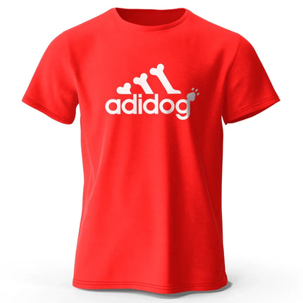 Men's Adidog Printed T-Shirt 100% Cotton Oversized Funny Graphic Tees for Men Women Summer Tops