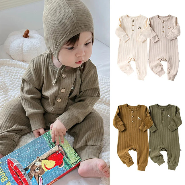 0-24M Newborn Kid Baby Romper Boy Girl Spring Clothes Long Sleeve Jumpsuit Casual Daily New Born Romper Outfit