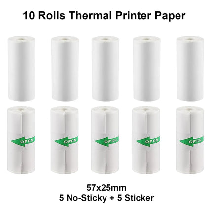 Sticker Printer - Model X6 Print Pods Mini Printer, Bluetooth Thermal Sticker Maker with Rolls Paper | Compatible with iPhone