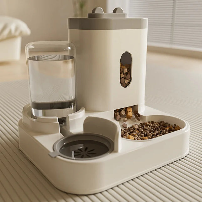 Cat and dog water fountains, automatic cat food feeders, cat and dog bowls, food storage bins, dog water dispensers, pet supplie
