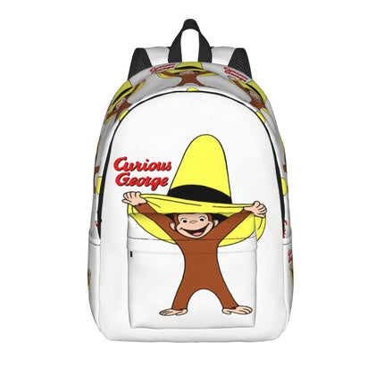 Curious George Dessert Activity Stickers Backpack  Travel Backpacks Girl Kawaii School Bags Designer Big Rucksack