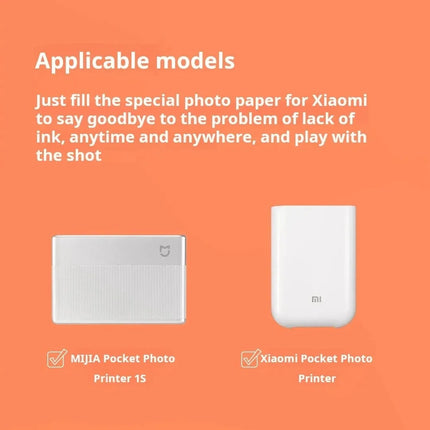 Xiaomi ZINK Pocket Printer Paper Self-adhesive Photo Print 50/100/150/200 Sheets Xiaomi 3inch Mini Printer Papers