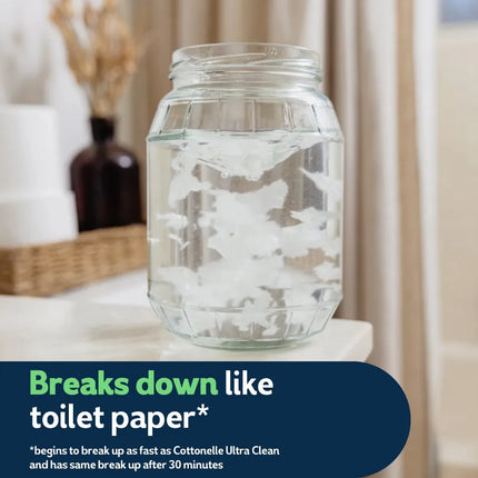Gentle Plus Flushable Wet Wipes, 4 Flip-Top Packs, Moist Toilet Paper, Biodegradable, Safe for Septic Systems, For Baby and Adults