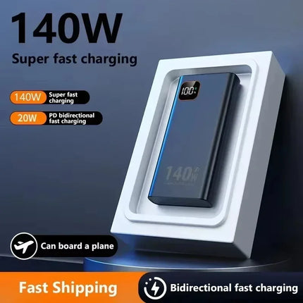 Lenovo 2027 Ultra High Capacity 500000mAh PowerBank 140W Super Fast Charging Portable Charger باور بانك اصلي For IPhone Samsung