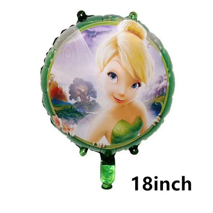 Cartoon Tinker bell Kids Birthday Party Decoration Tableware Elf Fairy Paper Plate Tablecloth Balloon Tinkerbell Party Supplies