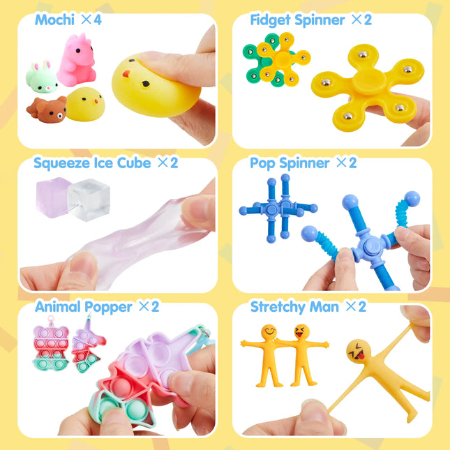 Joyfy 60 Pack Party GiftsFidget Toys Adults Party Favors Autism Sensory Treasure Box Toys Classroom Prizes Stress Relief Gifts