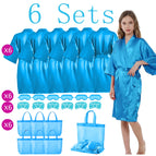 6 Sets Blue / Size 4