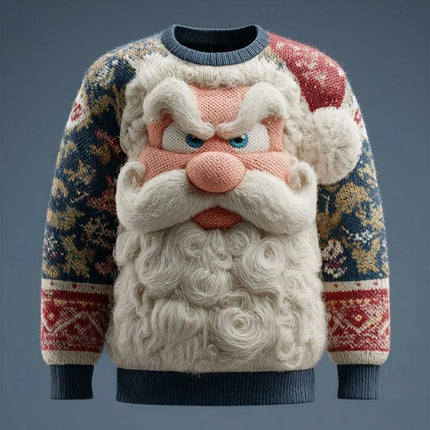 Knit Christmas Sweater Ugly Christmas Sweater Warm Sweater for Man Sweater Fashion Crew Neck Knitted Long Sleeve Clothing Tops