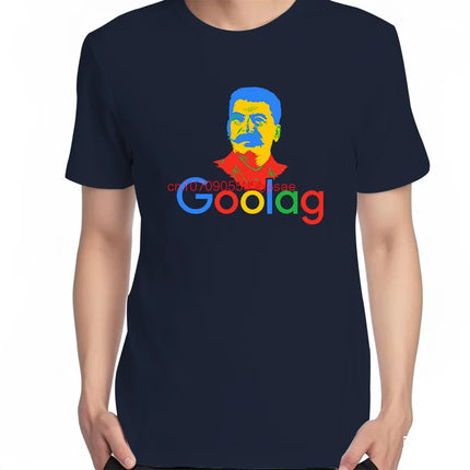 Men's Cotton Graphic Tee Short Sleeve Funny Goolag Ussr Stalin Artsy Awesome Shirt New Arrival Top Quality Vintage Style