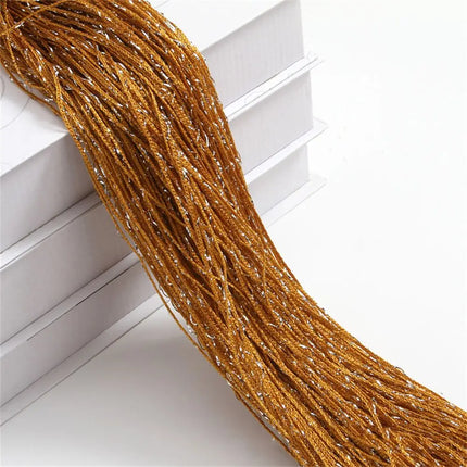 2*1M Tassel Window Curtains Shining Screen Panel Hanging Beaded Curtains Glitter String Curtain Door Fly Screen Party Decoration