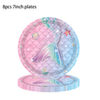 8pcs 7inch plates