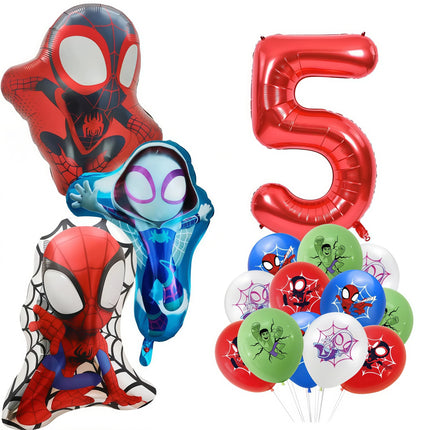 Spider Hero Birthday Party Decoration Plate Cup Banner Balloon Superhero Party Favors Baby Shower Decor Birthday Supplies Gift