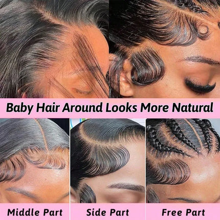 16 Inch Short Straight Bob Human Hair Wig Bone Straight 13X4 HD Invisible Transparent Lace Front Wigs Silky Straight Real Human Hair Pre Cut Pre Plucked With Baby Hair 250% Density Put On And Go Bob Wigs For Women Beginner Fr