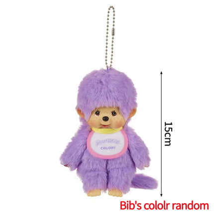 Cute Monchhichi Baby Doll Keychain Birthday Party Gift Monchhichi Hanging Pendant Doll for Bags Cartoon Monkey Pendant