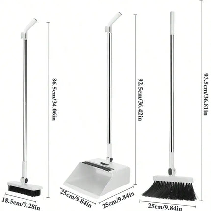3 In 1 Foldable Broom With Dustpan Combo Set&Floor Brush | Household Cleaning Tool Set, Outdoor Broom, Efficient Cleaning, Flexible Design, Quick Dust Removal, Dorm Room Essentials, Good Helper For Home And Office Cleaning 20