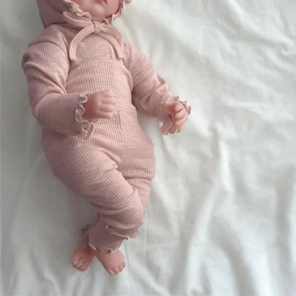 Autumn Winter Newbron Baby Rompers Solid Color Long Sleeved Belly Protection Homewear Baby Pajamas for Infant Kids