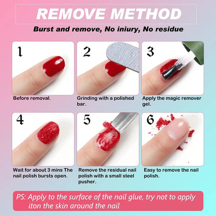 15ml Magic Fast Disarm Nail Gel Polish Remover Clean UV Soak Off Semi Permanent Varnish Nail Art Removal Tools Manicure202