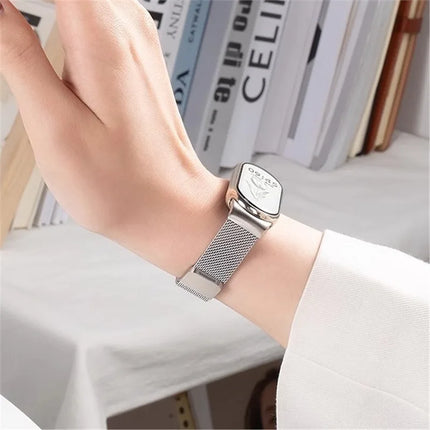Milanese Magnetic Adjustable Metal Stainless Steel Braided Women's Mi 9 Strap for Xiaomi 8/9/10 Bracelet Strap