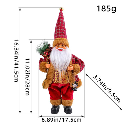 1~4PCS 2026 Christmas Decoration for Home Santa Claus Plush Doll 30cm Navidad Party Decor Xmas Ornaments New Year Gift
