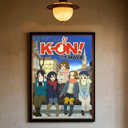 Anime Kawaii Girl K-On Cute Poster HD art sticky wall waterproof home living room bedroom bar aesthetic decoration