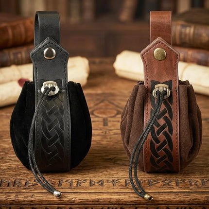 Medieval Viking Waist Bag Retro Drawstring Purse Pouch  Coin Pouch Portable Coin Purse for Renaissance Fairs LARP Cosplay Party