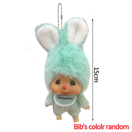 Cute Monchhichi Baby Doll Keychain Birthday Party Gift Monchhichi Hanging Pendant Doll for Bags Cartoon Monkey Pendant