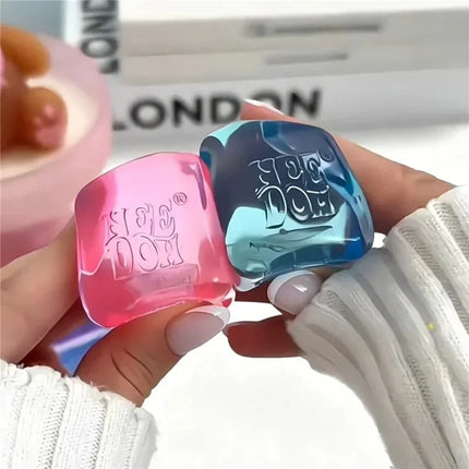Schyllin Needoh Nice Ice Baby Fidget Cube 4 Pack Super Solid Squish Sensory Toys Non-toxic Squeeze Toys for ADHD and Autism Gift