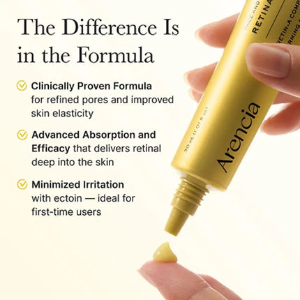 30ml Arencia Retinal Brighten Firming Boosting Moisturizer VitaminC Booster Shot Glutathione Face Eye Cream Day Night Cream Duo