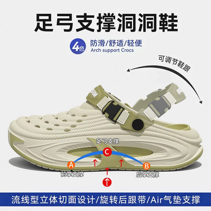 Unisex Summer Platform Sport Sandals Men 2026 Fashion Eva Soft Thick Bottom Clogs Men Outdoor Hollow Out Non Slip Beach Sandles