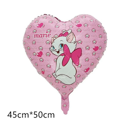 Marie Cat Balloons The Aristocats Party Decoration Cartoon Princess Happy Birthday Banner Tableware Pet Cake Topper Background