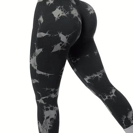 Women's Tie-Dye Seamless Peach Butt High Waist Butt Pants Stretch Fitness Yoga Pants