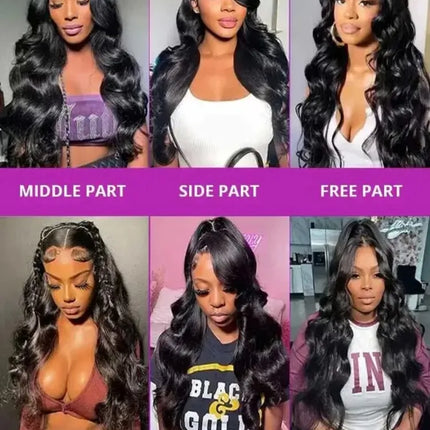 Raw Peruvian Body Wave Human Hair Wig for Women 40-42 Inch HD Lace Front 13x6 Glueless Closure 13x4 Frontal Wigs