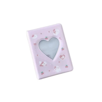 Cute Bear Photo Album 3 Inch Love Heart Hollow Picture Storage Case Kpop Card Binder Name Card Book Photocard Holder