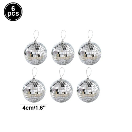 2-10cm Mirror Disco Ball 70s Party Decorations Reflective Hanging Ornaments for Birthday Party Cake Decoration Wedding Supplies