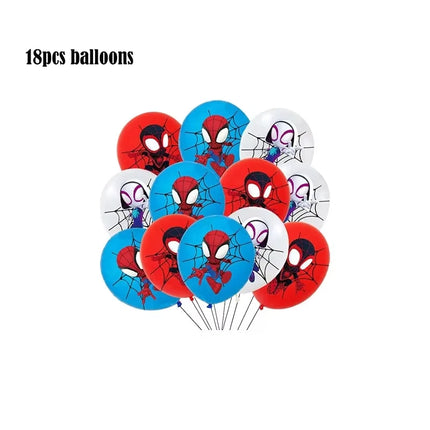 Spidey And His Amazing Friends Birthday Party Decoration Plates Tablecloth Cup Banner For Kids Birthday Balloon Party Favor Gift