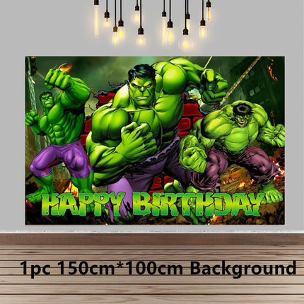 The Avengers Hulk Latex Balloon Superhero Foil Ballons Green Anger Cake Topper Happy Birthday Banner Party Decor Kids Gift Toys