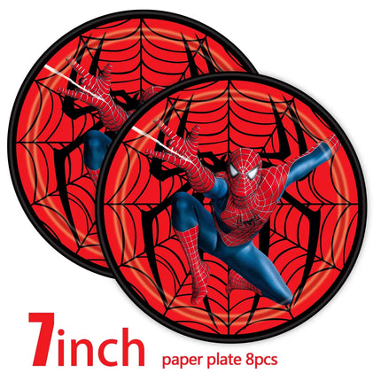 Spidey And His Amazing Friends Birthday Party Decoration Plates Tablecloth Cup Banner For Kids Birthday Balloon Party Favor Gift