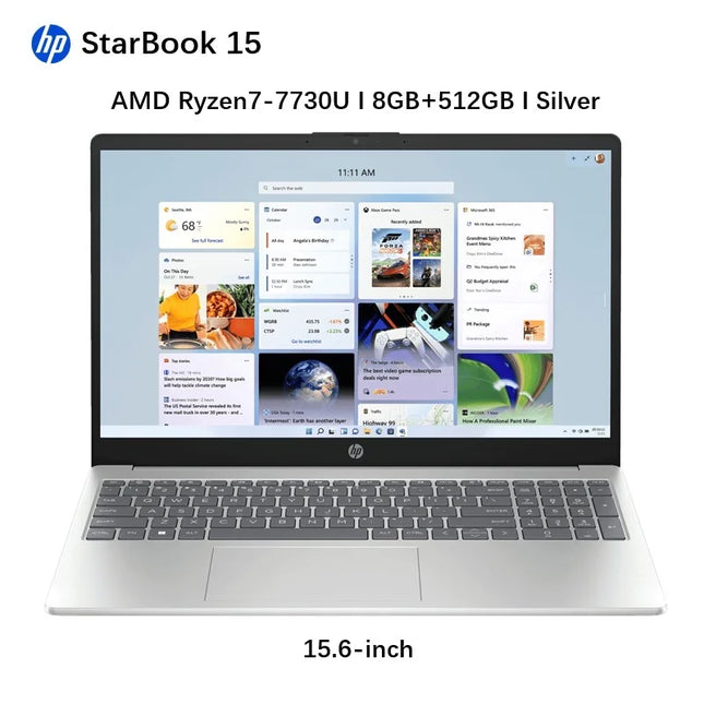HP StarBook 14/StarBook 15 laptop AMD Ryzen7-7730U 14/15.6-inch IPS 60Hz 45%NTSC 8/16GB RAM 512GB SSD Computer Notebook PC