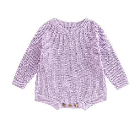 Personalized Name Newborn Baby Girl Boy Outfit Sweater Oversized Knitted Sweatshirt Romper Infant Warm Fall Winter Clothes