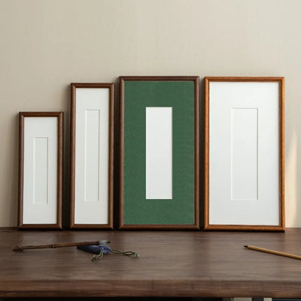 Solid Wood Calligraphy Photo Frame Stable Structure Long Term Storage Art Exhibitions Home Decoration Calligraphy Collections