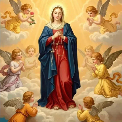 Christian Religious Jesus And Virgin Mary Sacred Heart Canvas Painting Catholic Holy Child Jesus Art Poster Christian Home Decor