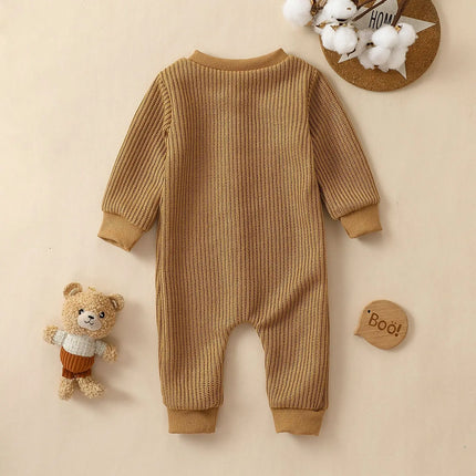 Newborn Baby Boys Knitted Jumpsuits Cotton Long Sleeve Romper Spring Autumn Toddler Infant Kids Clothing
