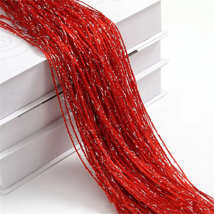 2*1M Tassel Window Curtains Shining Screen Panel Hanging Beaded Curtains Glitter String Curtain Door Fly Screen Party Decoration