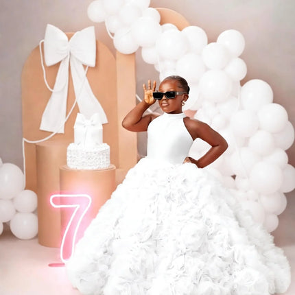 Luxury Puffy Ballgown Girls Birthday Party Dress Customized Flower Girl Dresses for Wed Little Queens Pageant Homecoming Dress