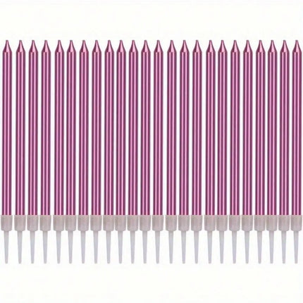 24/48 Pieces Birthday Candles, Candy Color Birthday Party Photo Props, Rainbow Cake Decorations, Anniversary CakeCandles